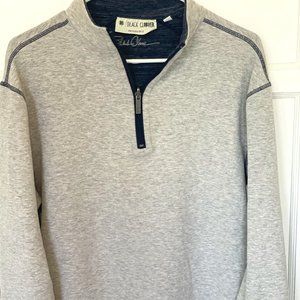 Men's Black Clover Quarter Zip Pullover - Reversible (Large)